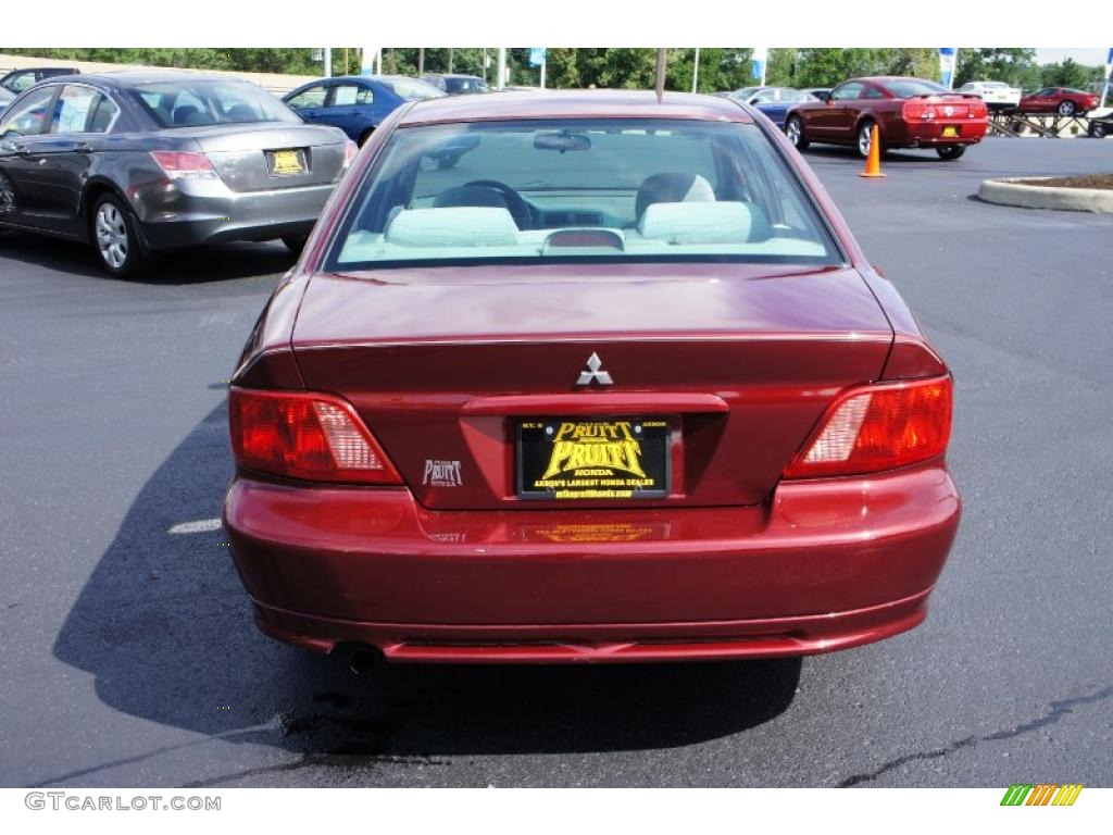 2003 Galant ES - Ultra Red Pearl / Gray photo #8