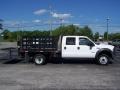 Oxford White - F550 Super Duty XL Crew Cab Chassis Stake Truck Photo No. 1