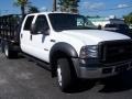 Oxford White - F550 Super Duty XL Crew Cab Chassis Stake Truck Photo No. 3