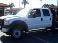 Oxford White - F550 Super Duty XL Crew Cab Chassis Stake Truck Photo No. 7