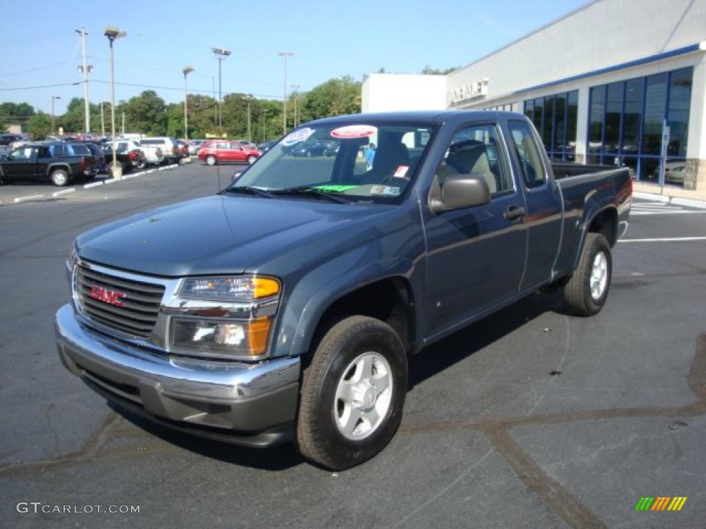 2007 Canyon SLE Extended Cab 4x4 - Stealth Gray Metallic / Pewter photo #7