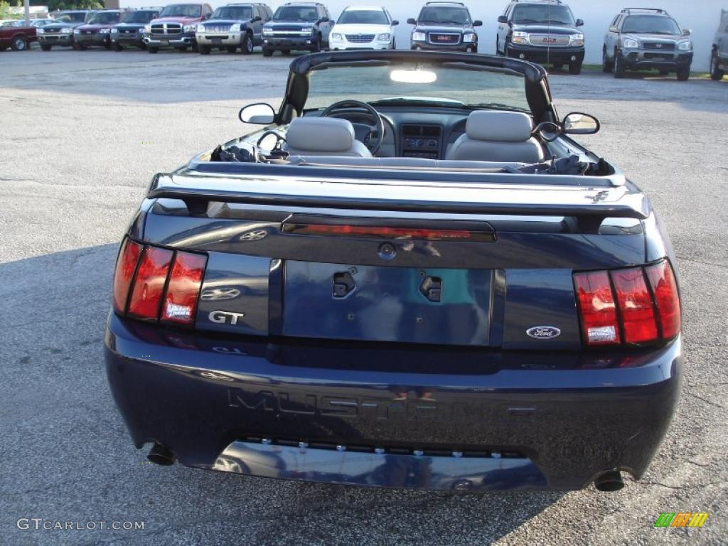 2001 Mustang GT Convertible - True Blue Metallic / Medium Graphite photo #7