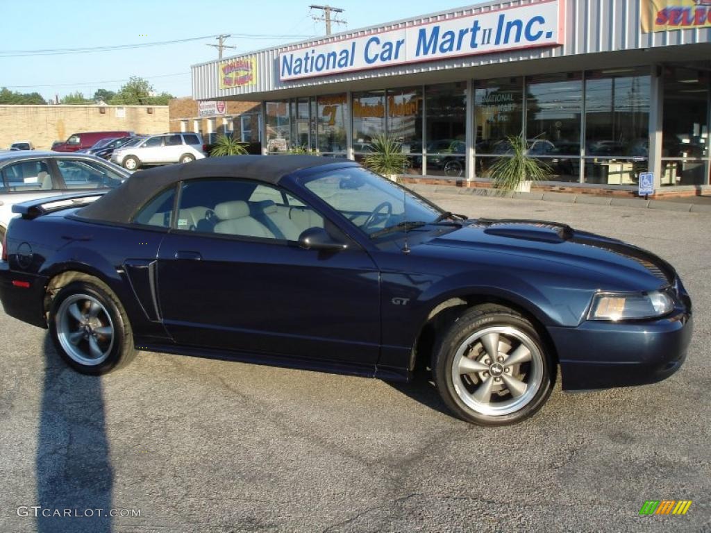 2001 Mustang GT Convertible - True Blue Metallic / Medium Graphite photo #37