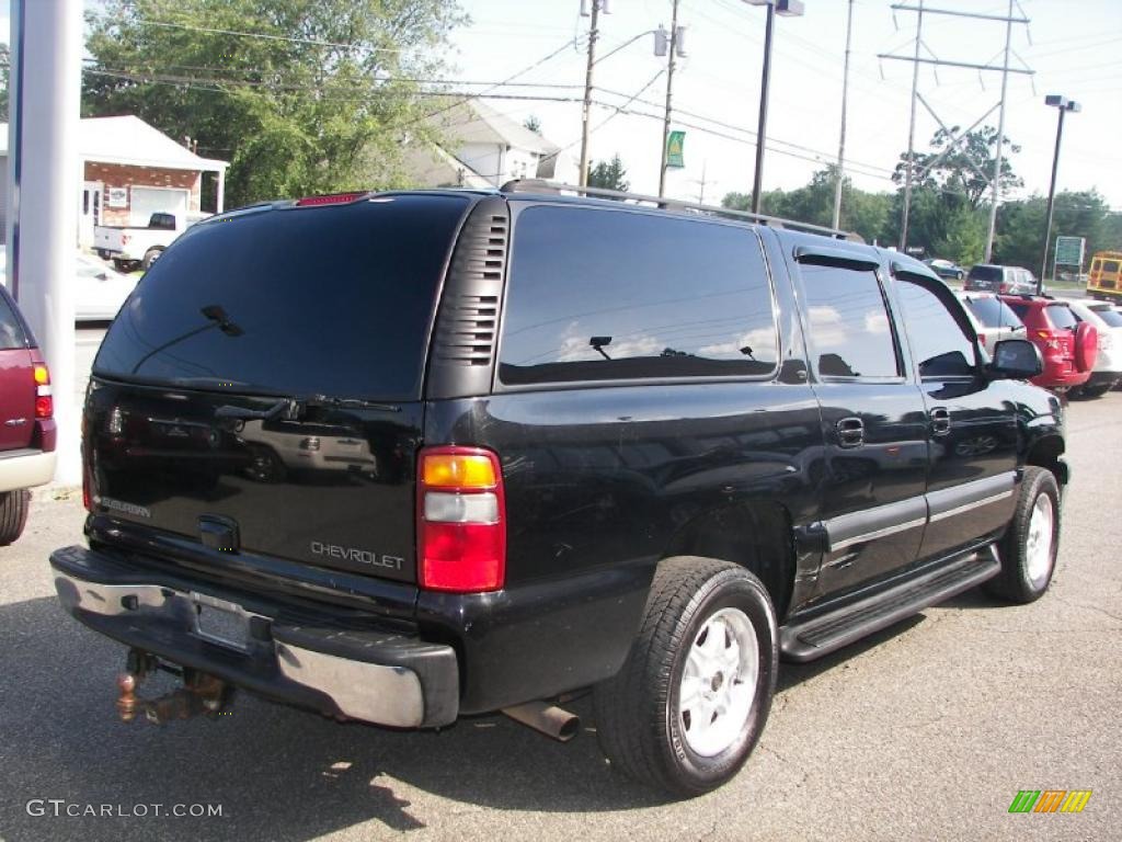 2003 Suburban 1500 LT 4x4 - Black / Tan/Neutral photo #3