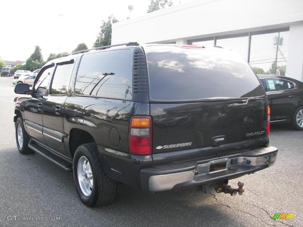 2003 Suburban 1500 LT 4x4 - Black / Tan/Neutral photo #4