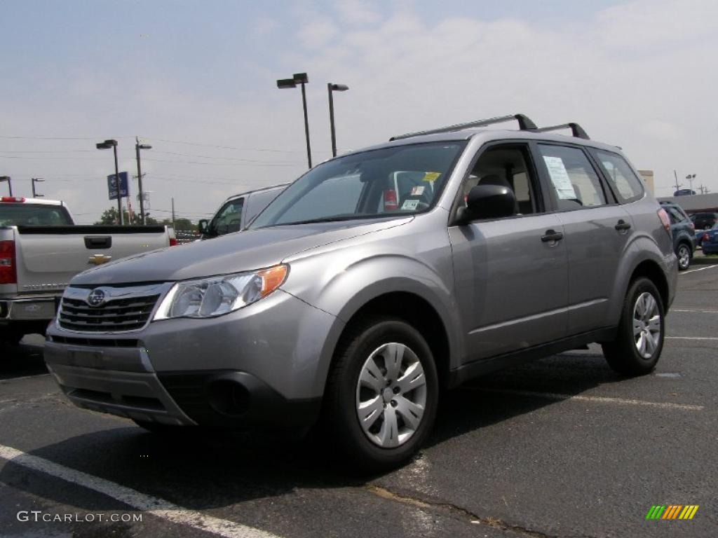 2009 Forester 2.5 X - Steel Silver Metallic / Platinum photo #1