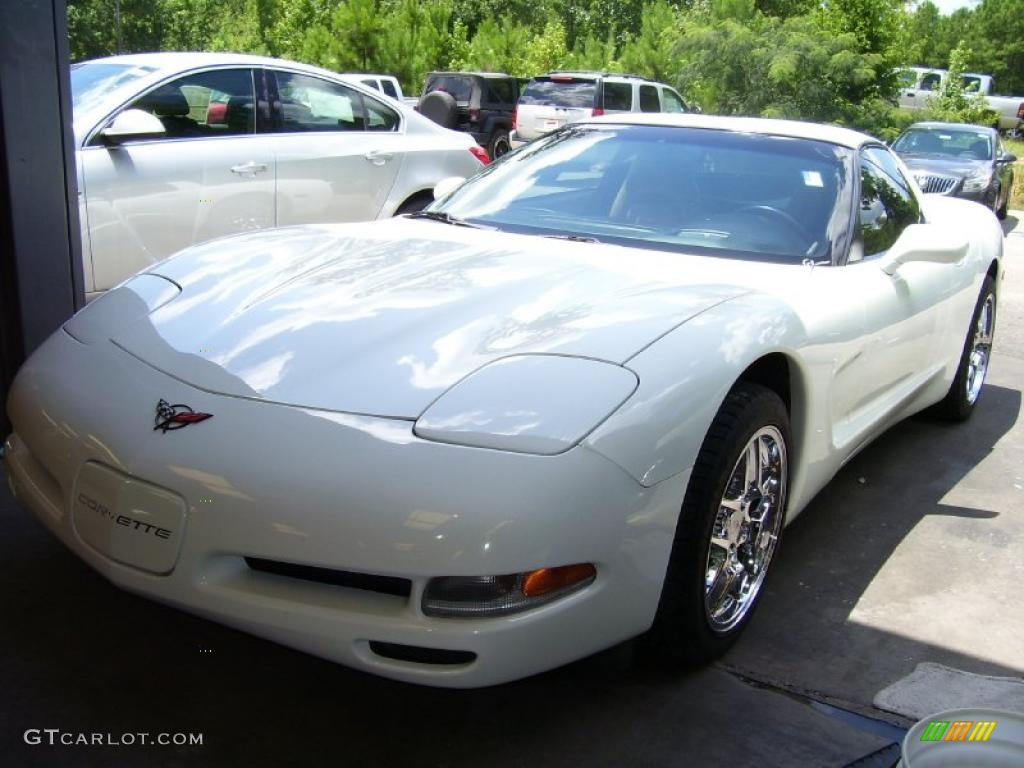 1999 Corvette Coupe - Arctic White / Light Oak photo #1