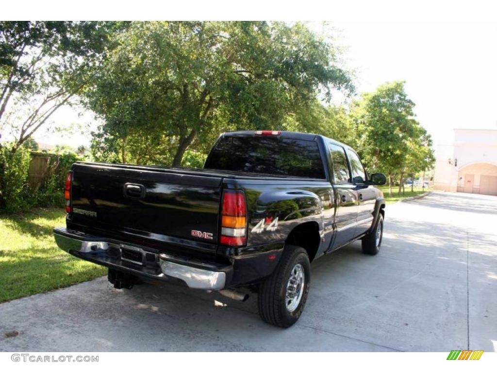 2004 Sierra 2500HD SLT Crew Cab 4x4 - Onyx Black / Dark Pewter photo #7