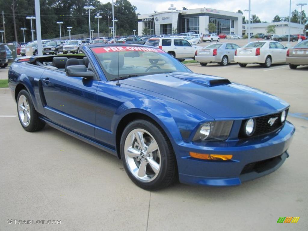 2007 Mustang GT/CS California Special Convertible - Vista Blue Metallic / Black/Dove Accent photo #2