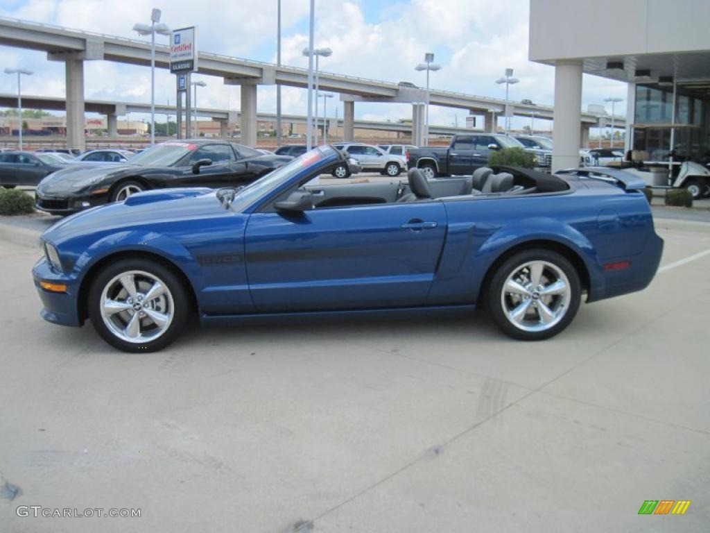 2007 Mustang GT/CS California Special Convertible - Vista Blue Metallic / Black/Dove Accent photo #3