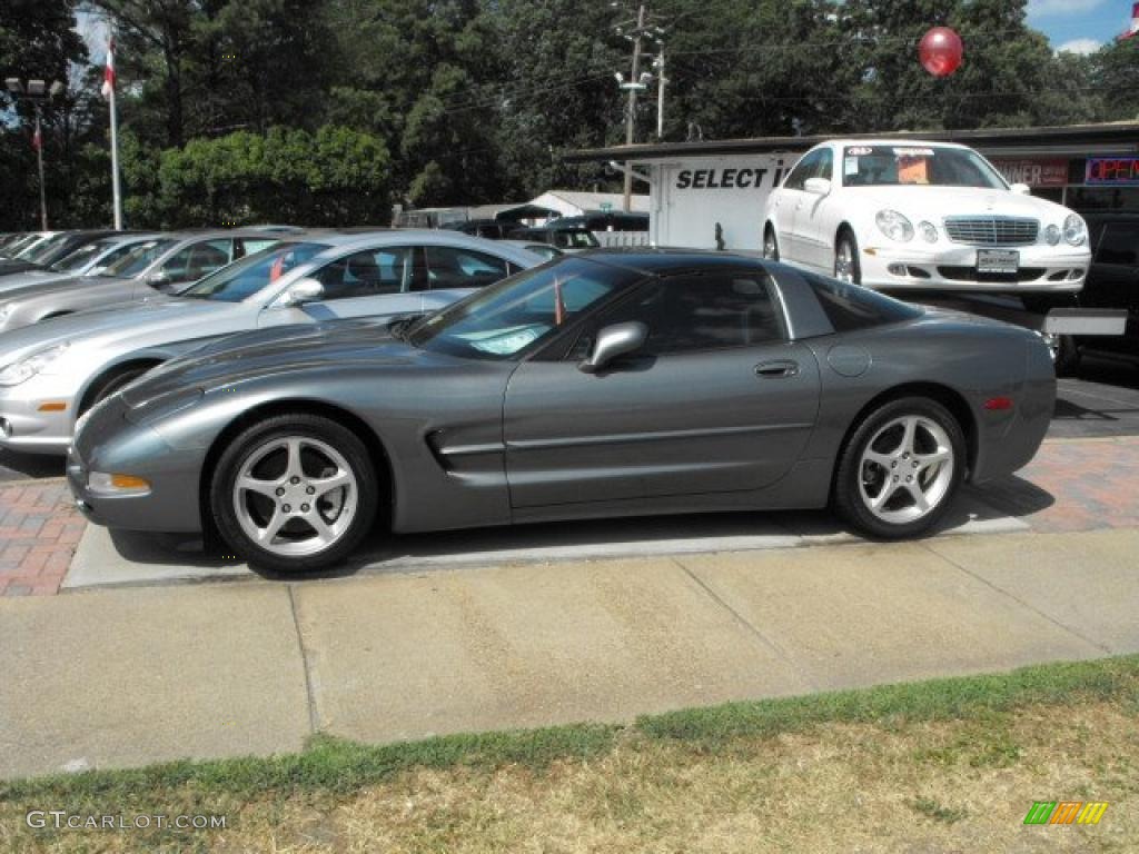 2003 Corvette Coupe - Medium Spiral Gray Metallic / Black photo #3
