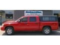 2005 Flame Red Dodge Dakota SLT Quad Cab 4x4  photo #2