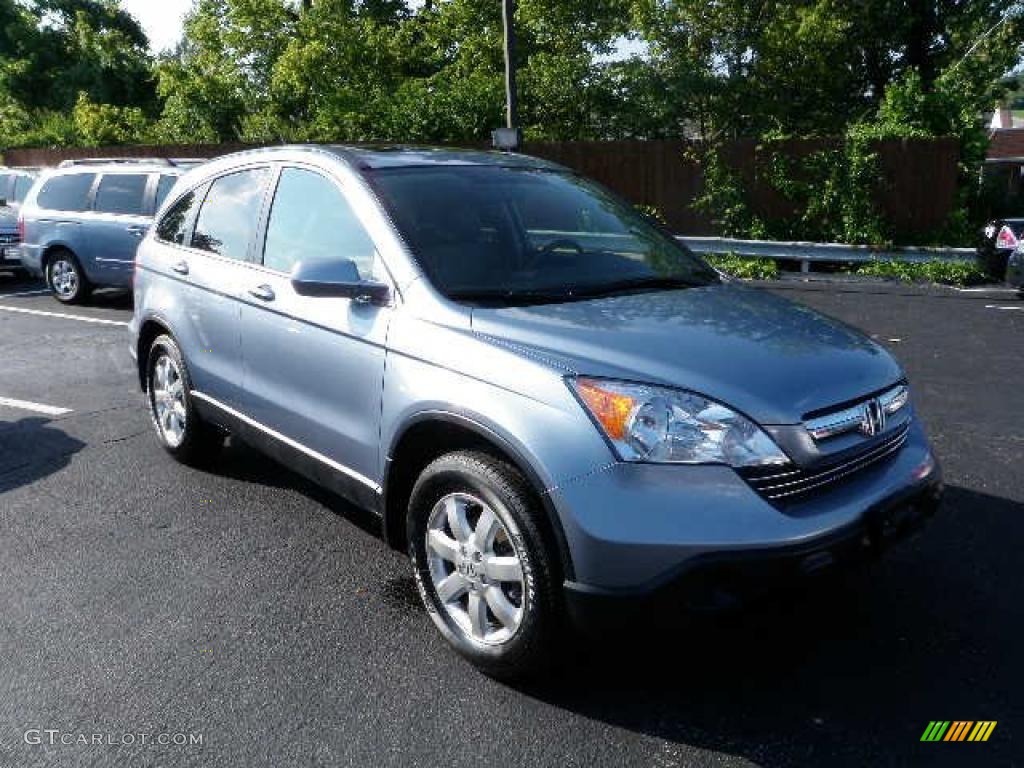 2008 CR-V EX-L - Glacier Blue Metallic / Gray photo #6