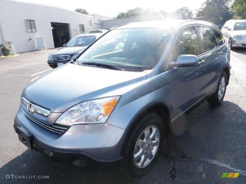 2008 CR-V EX-L - Glacier Blue Metallic / Gray photo #8
