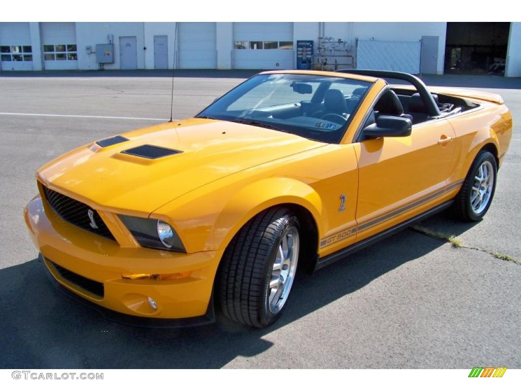 2007 Mustang Shelby GT500 Convertible - Grabber Orange / Black Leather photo #1