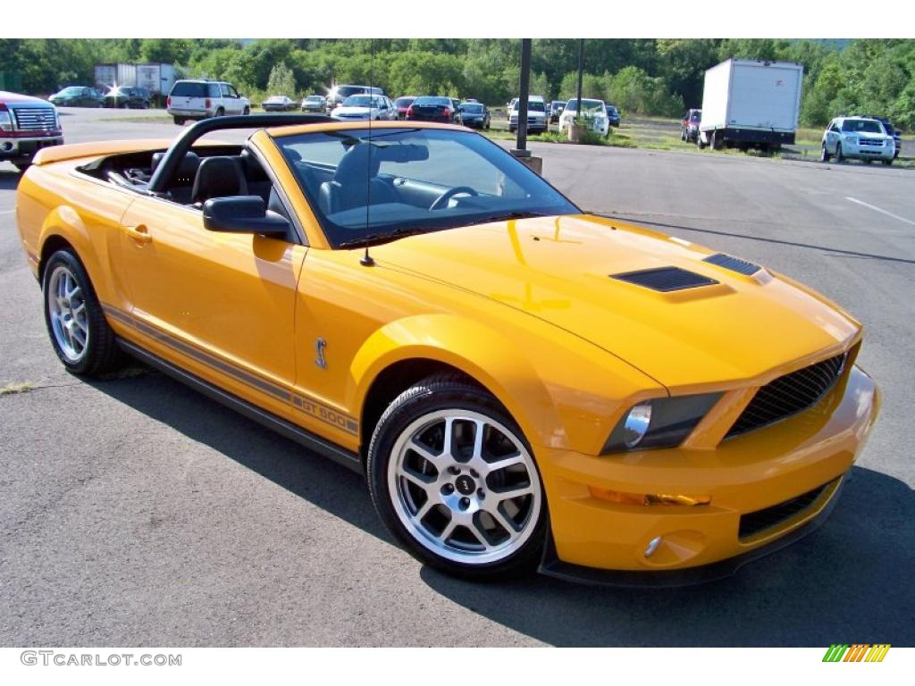 2007 Mustang Shelby GT500 Convertible - Grabber Orange / Black Leather photo #3