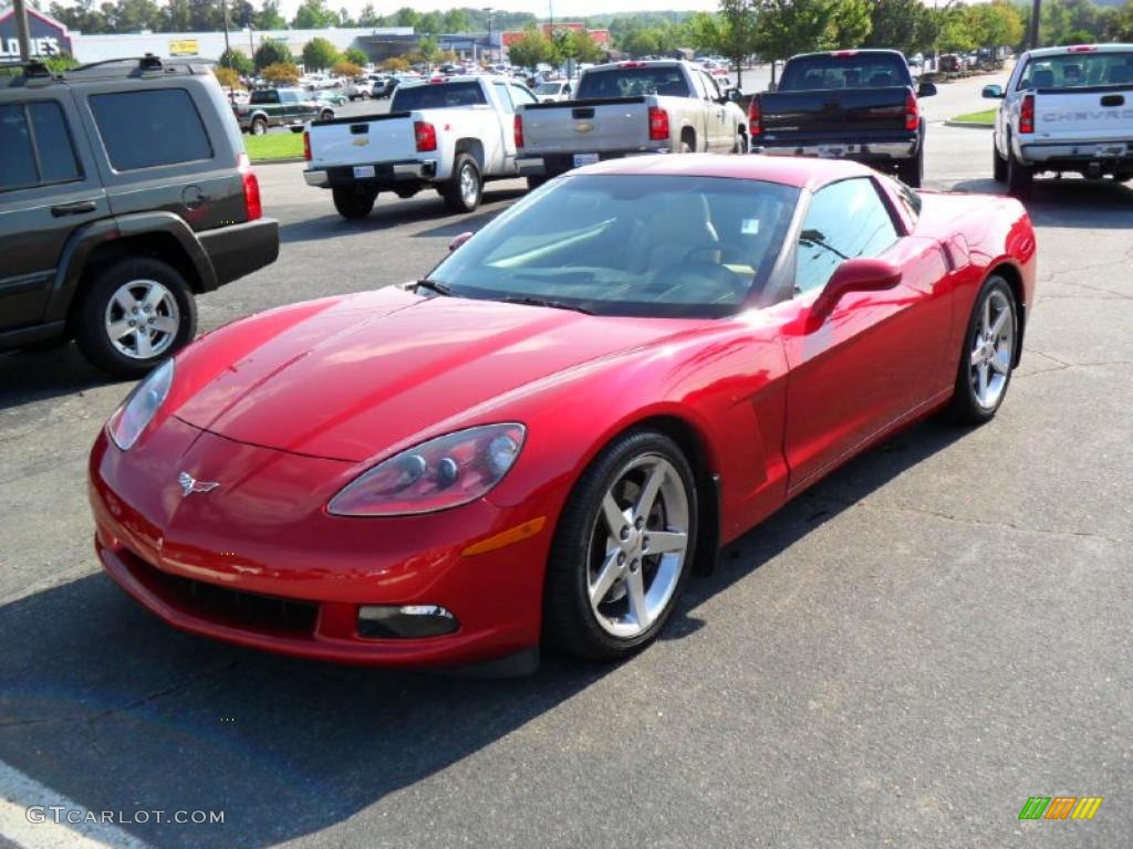 2005 Corvette Coupe - Victory Red / Cashmere photo #2
