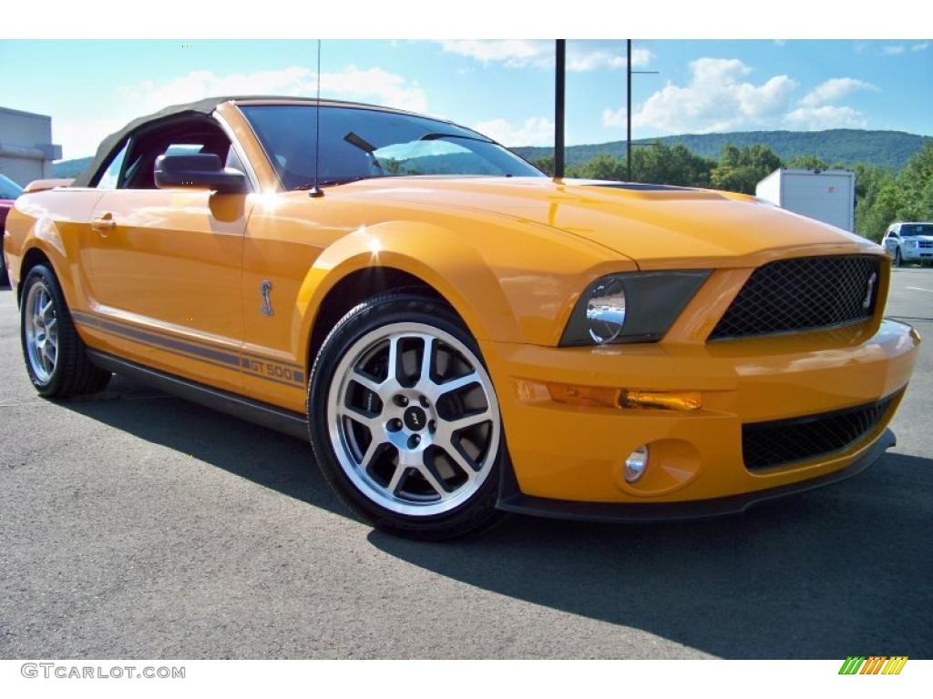 2007 Mustang Shelby GT500 Convertible - Grabber Orange / Black Leather photo #28