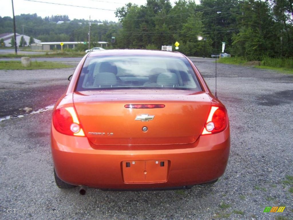 2007 Cobalt LS Sedan - Sunburst Orange Metallic / Gray photo #6