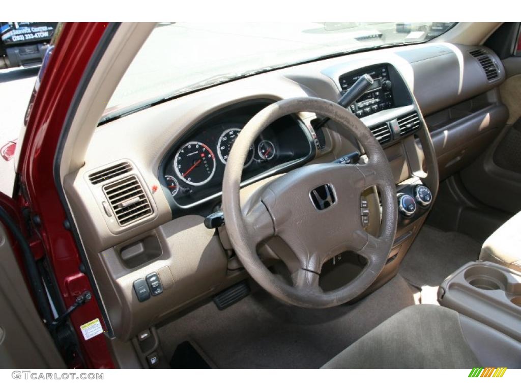2002 CR-V EX 4WD - Chianti Red Pearl / Saddle photo #11