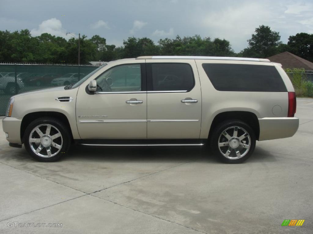 2008 Escalade ESV AWD - Gold Mist / Light Cashmere photo #6