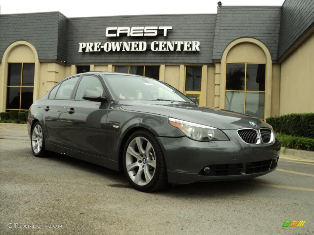 2005 5 Series 545i Sedan - Titanium Grey Metallic / Black photo #1