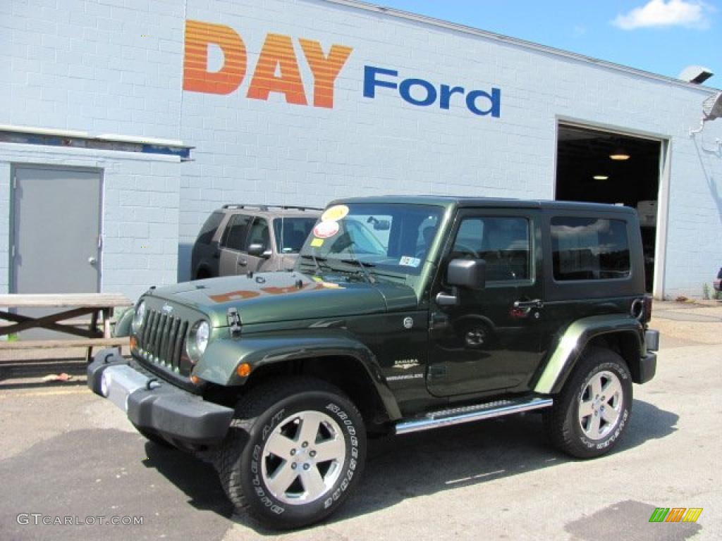 2008 Wrangler Sahara 4x4 - Jeep Green Metallic / Dark Khaki/Medium Khaki photo #1