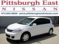 2008 Fresh Powder White Nissan Versa 1.8 S Hatchback  photo #1