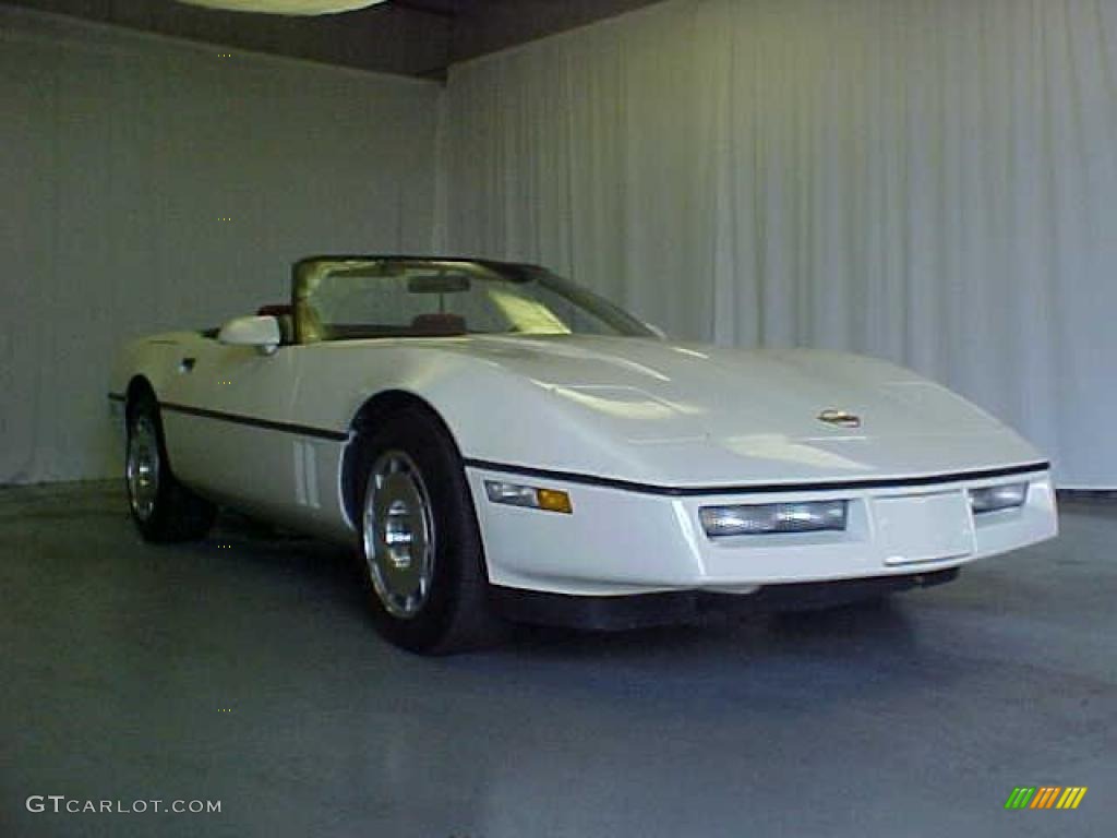 1987 Corvette Convertible - White / Red photo #6