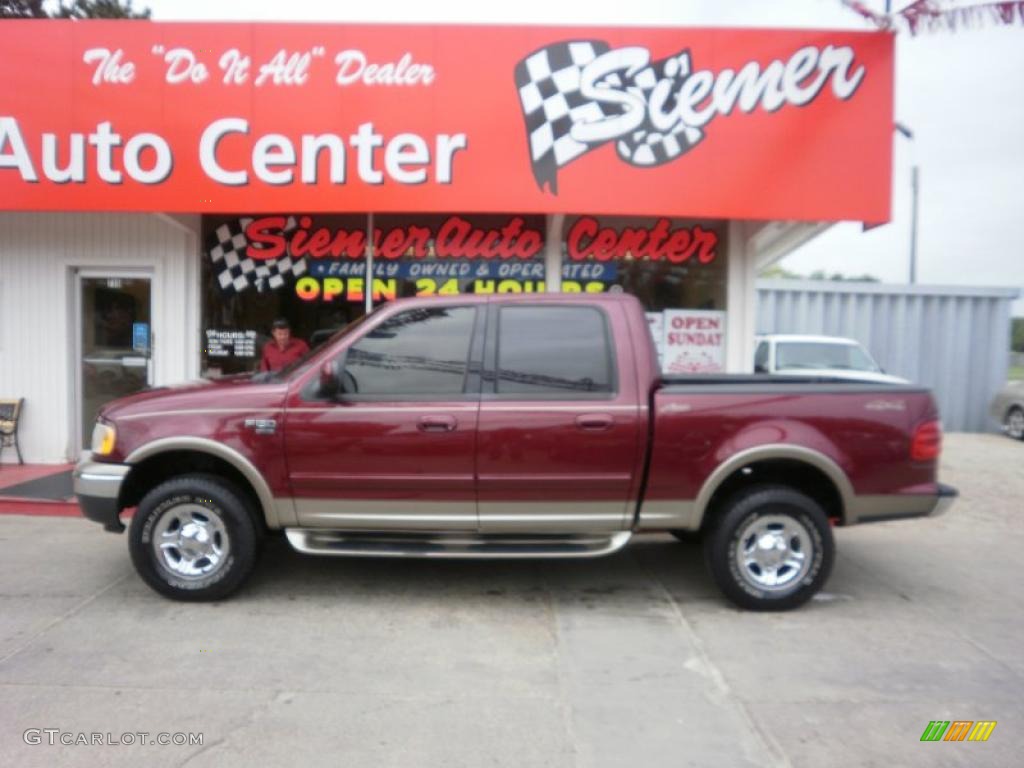 2003 F150 XLT SuperCrew 4x4 - Toreador Red Metallic / Medium Parchment Beige photo #1