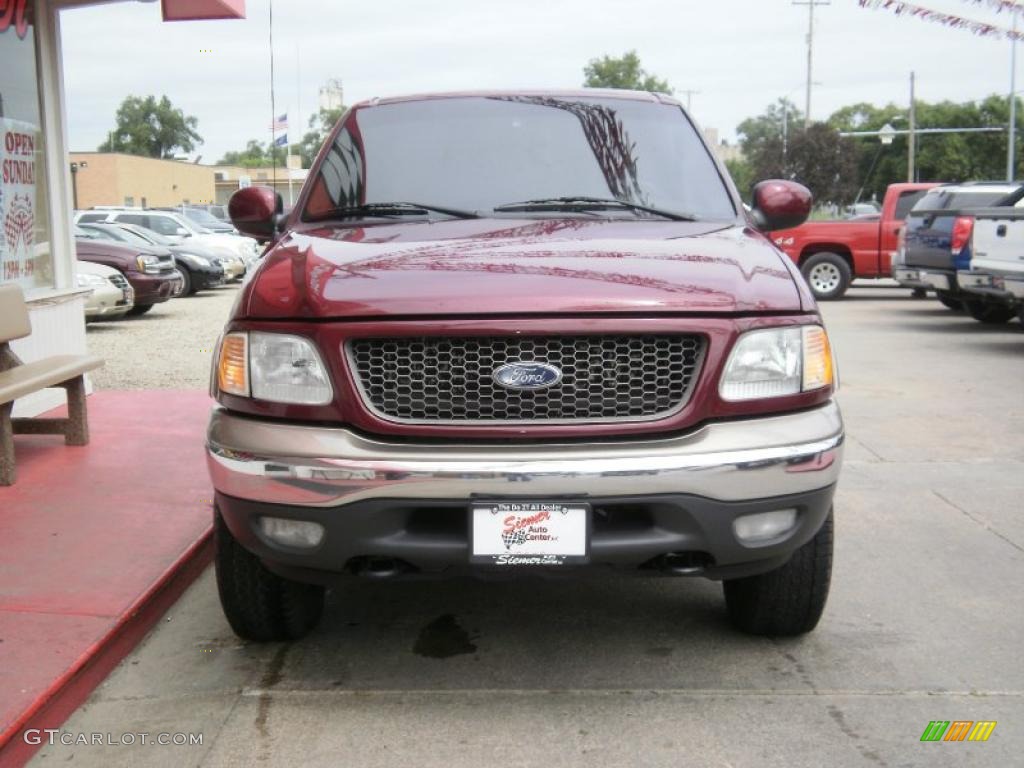 2003 F150 XLT SuperCrew 4x4 - Toreador Red Metallic / Medium Parchment Beige photo #2