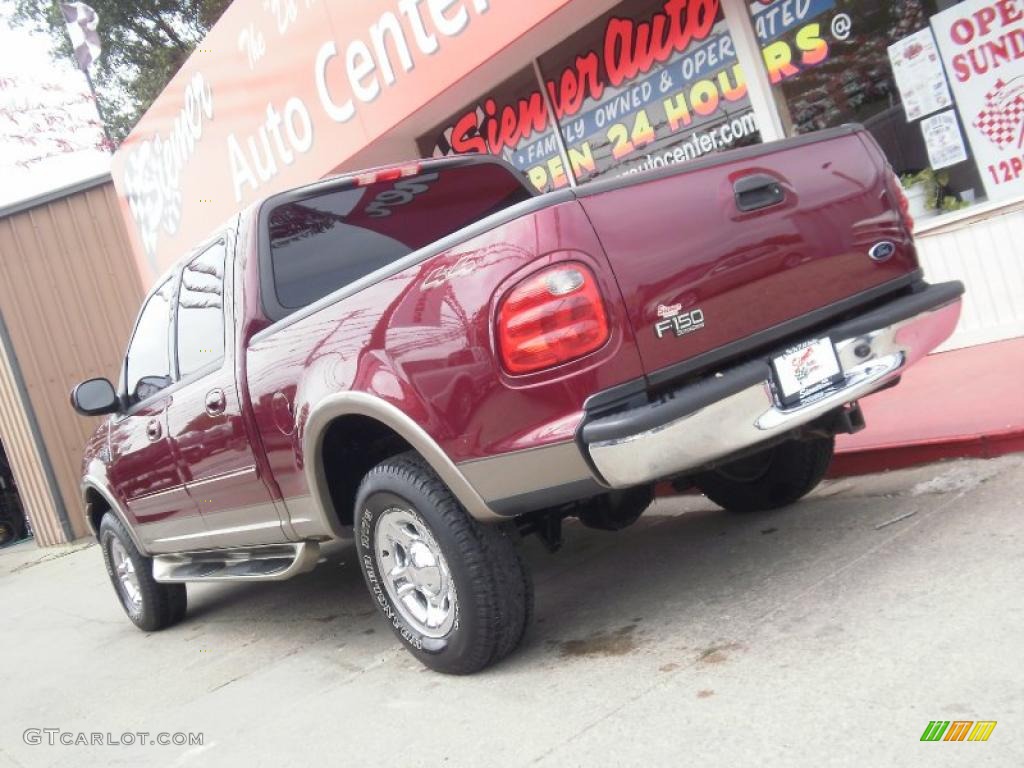 2003 F150 XLT SuperCrew 4x4 - Toreador Red Metallic / Medium Parchment Beige photo #5