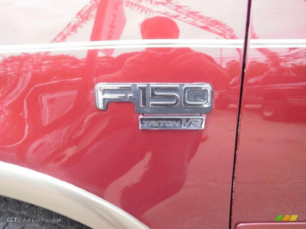 2003 F150 XLT SuperCrew 4x4 - Toreador Red Metallic / Medium Parchment Beige photo #9
