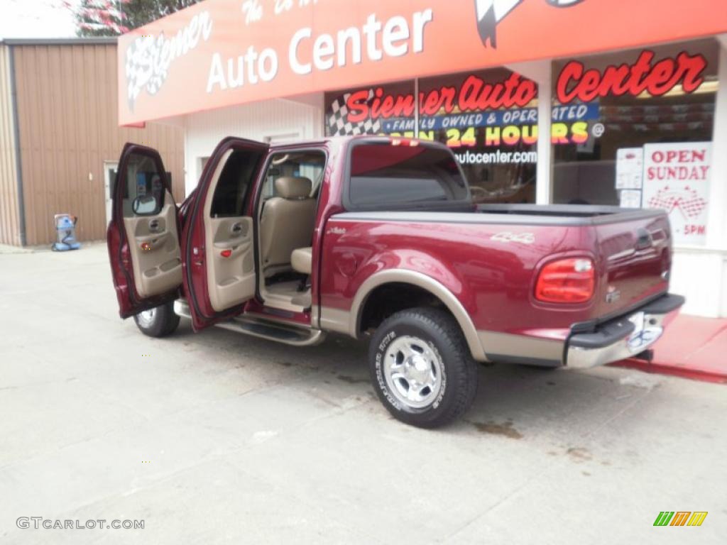 2003 F150 XLT SuperCrew 4x4 - Toreador Red Metallic / Medium Parchment Beige photo #10