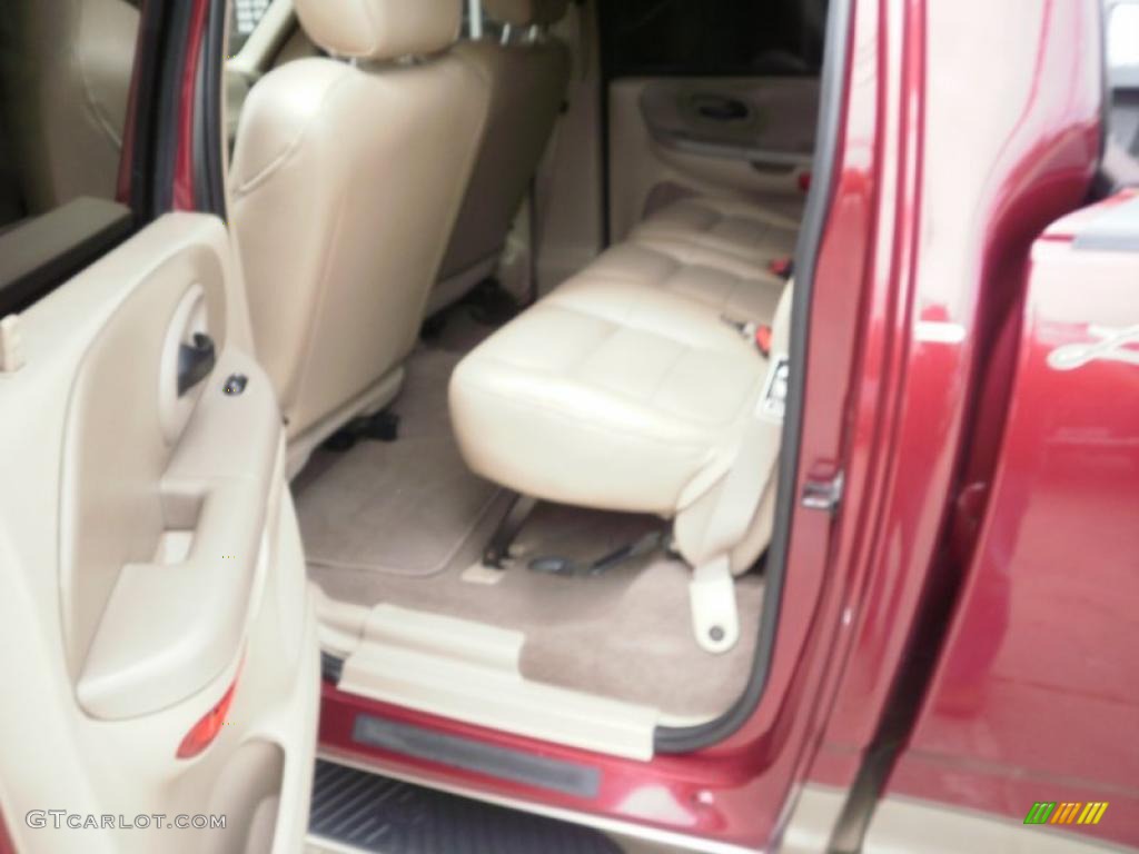 2003 F150 XLT SuperCrew 4x4 - Toreador Red Metallic / Medium Parchment Beige photo #11