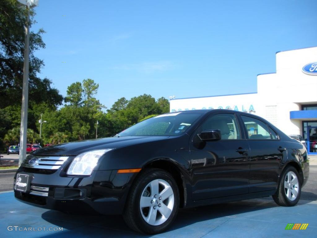 2009 Fusion SE V6 - Dark Blue Ink Metallic / Medium Light Stone photo #1