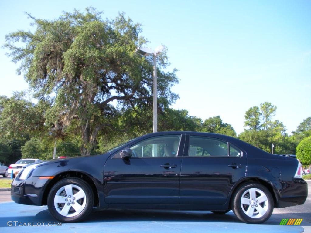 2009 Fusion SE V6 - Dark Blue Ink Metallic / Medium Light Stone photo #2