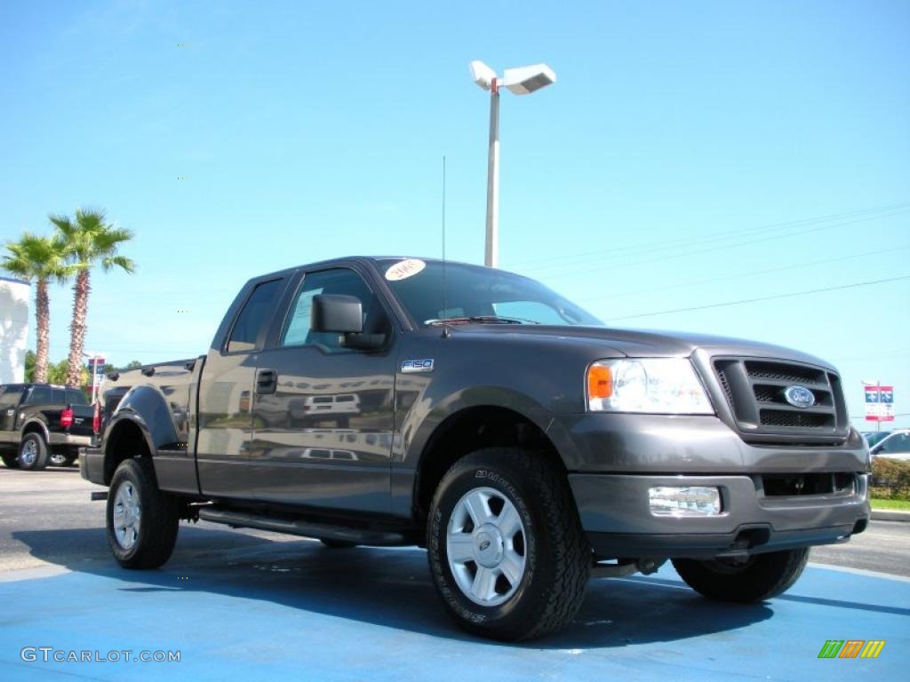2005 F150 STX SuperCab 4x4 - Dark Shadow Grey Metallic / Medium Flint Grey photo #7