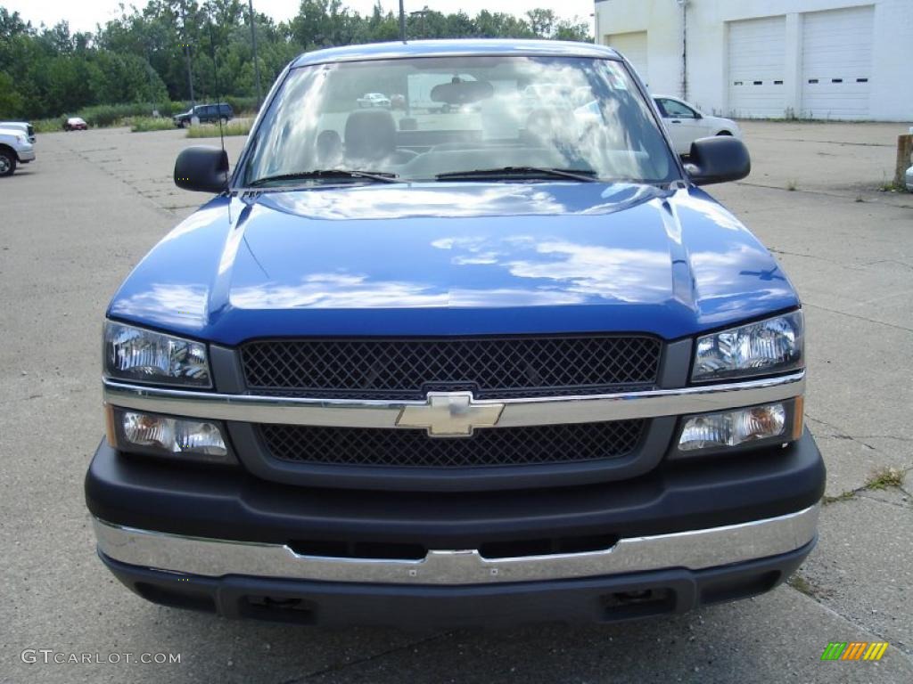 2004 Silverado 1500 Regular Cab - Arrival Blue Metallic / Medium Gray photo #8