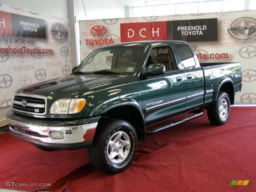 2001 Tundra Limited Extended Cab 4x4 - Imperial Jade Mica / Oak photo #1