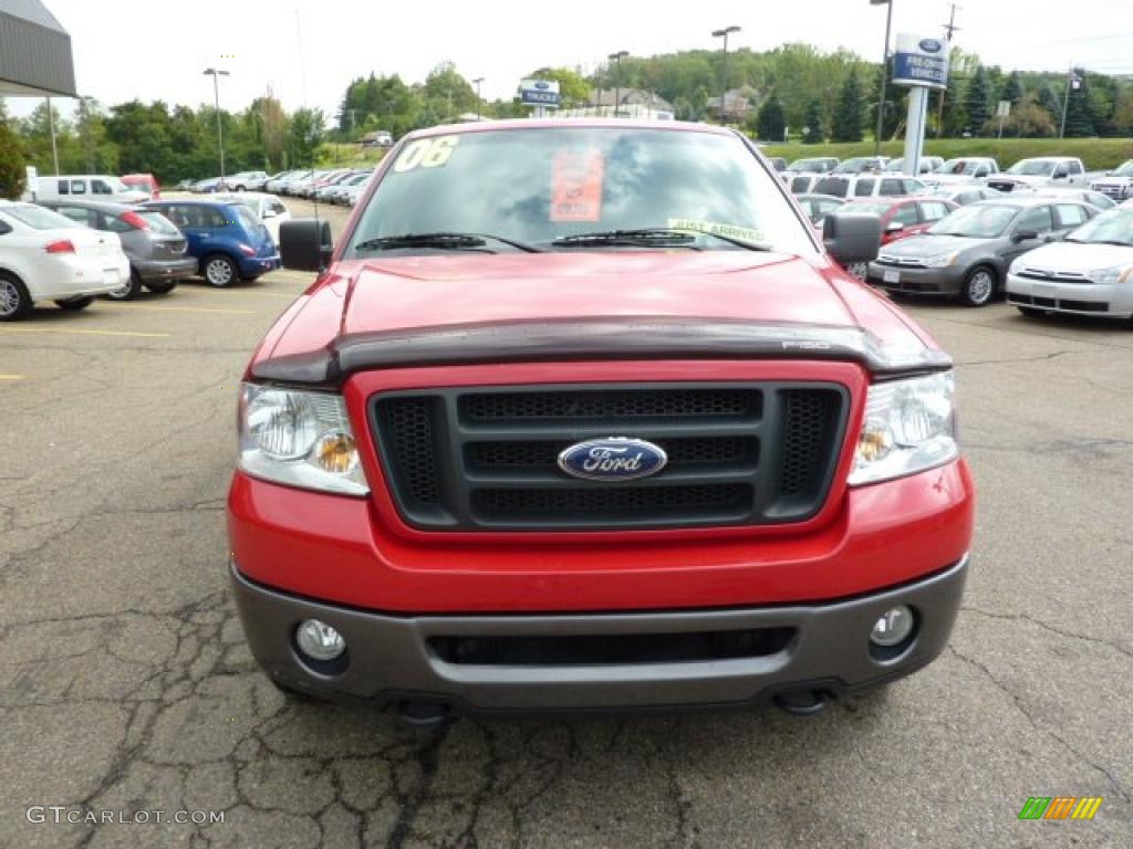 2006 F150 FX4 SuperCrew 4x4 - Bright Red / Medium/Dark Flint photo #7