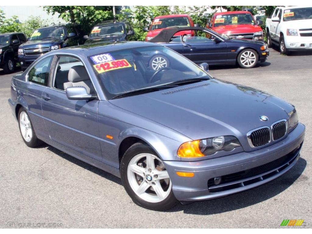 2000 3 Series 328i Coupe - Steel Blue Metallic / Grey photo #3