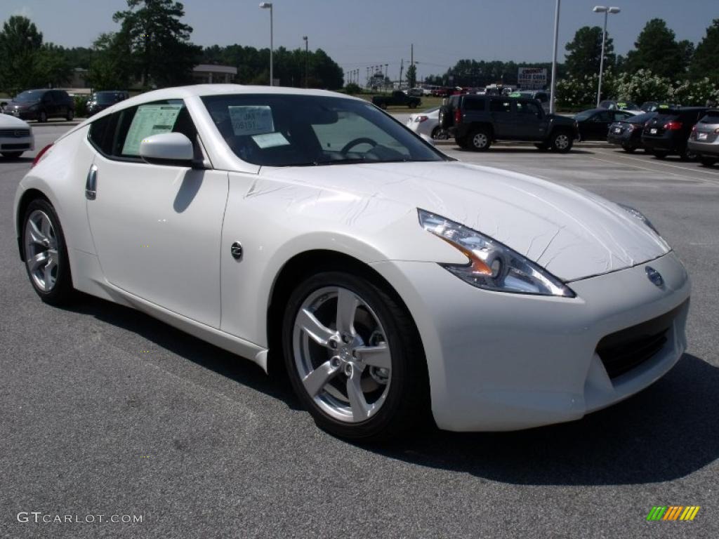 2010 370Z Touring Coupe - Pearl White / Gray Leather photo #7
