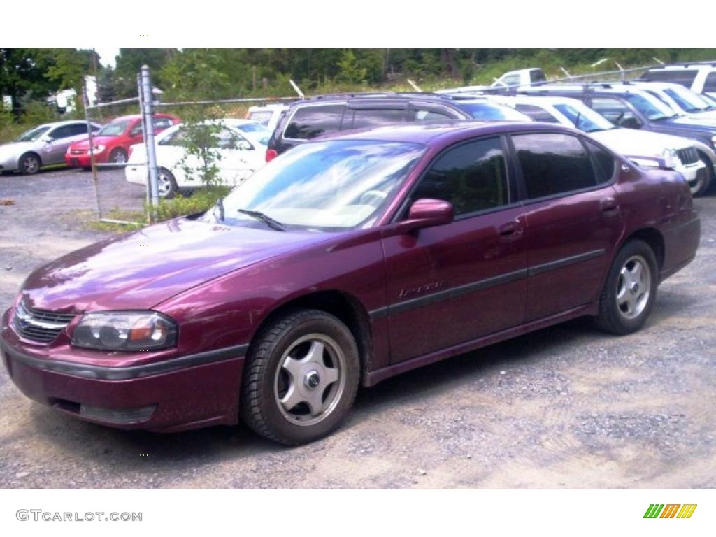 2002 Impala LS - Dark Carmine Red Metallic / Neutral photo #1