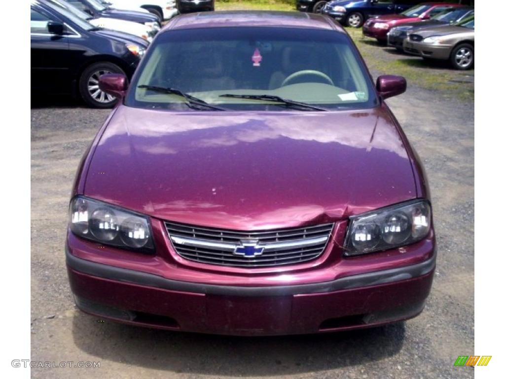 2002 Impala LS - Dark Carmine Red Metallic / Neutral photo #3