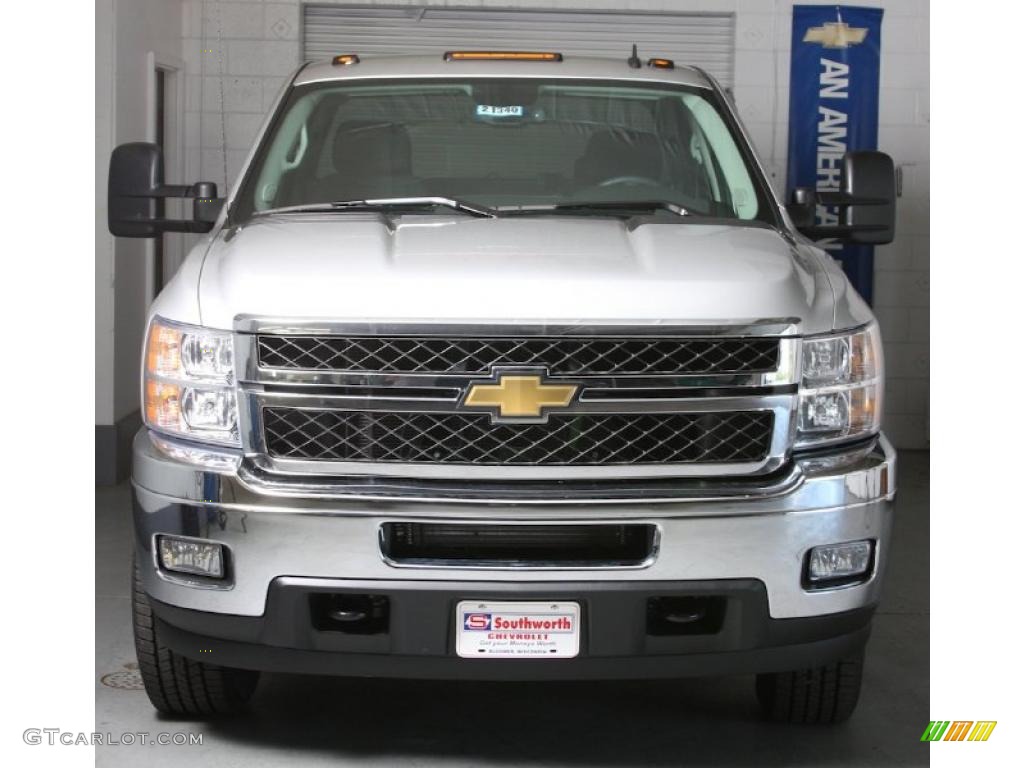 2011 Silverado 2500HD LT Crew Cab 4x4 - Sheer Silver Metallic / Ebony photo #2