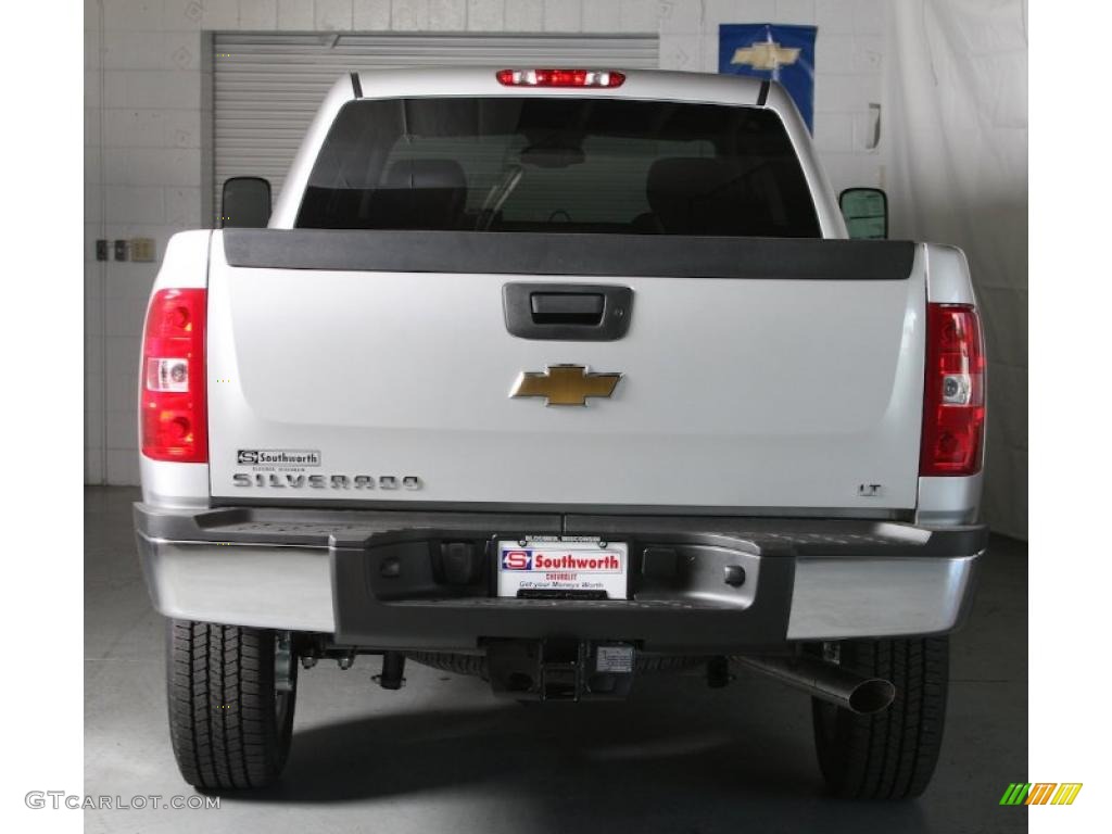 2011 Silverado 2500HD LT Crew Cab 4x4 - Sheer Silver Metallic / Ebony photo #3