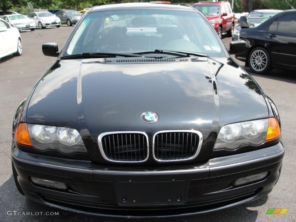 2000 3 Series 323i Sedan - Jet Black / Black photo #2