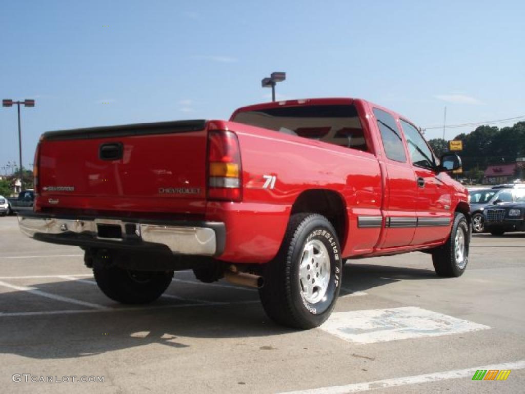 1999 Silverado 1500 LS Extended Cab 4x4 - Victory Red / Graphite photo #3