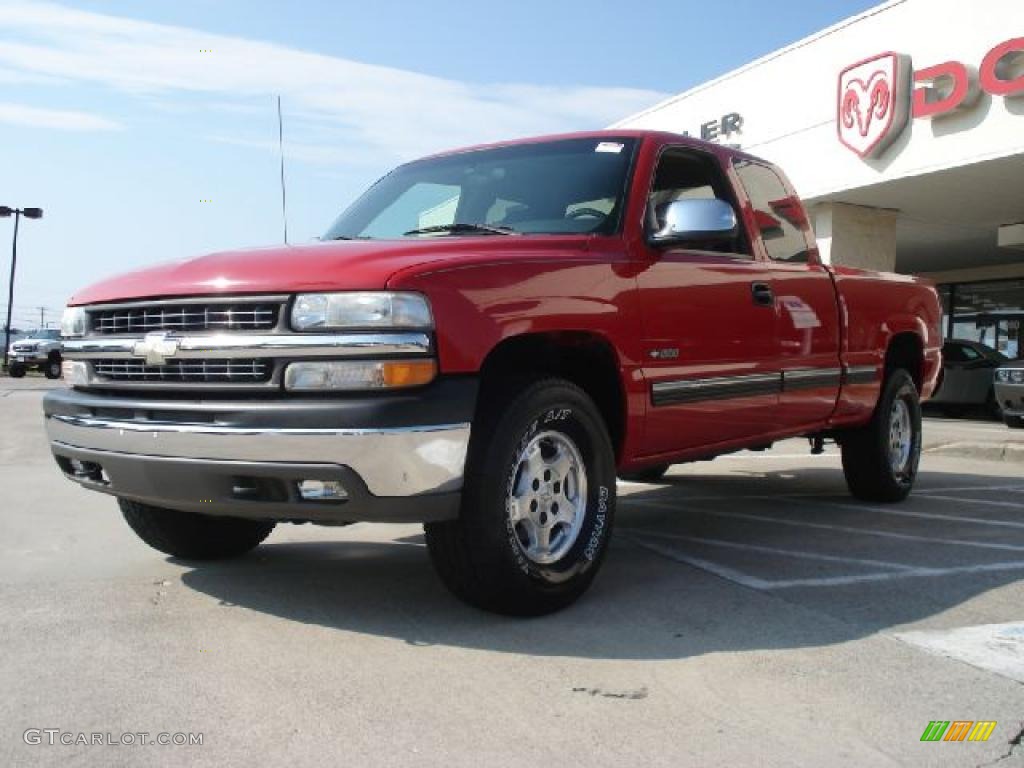1999 Silverado 1500 LS Extended Cab 4x4 - Victory Red / Graphite photo #7